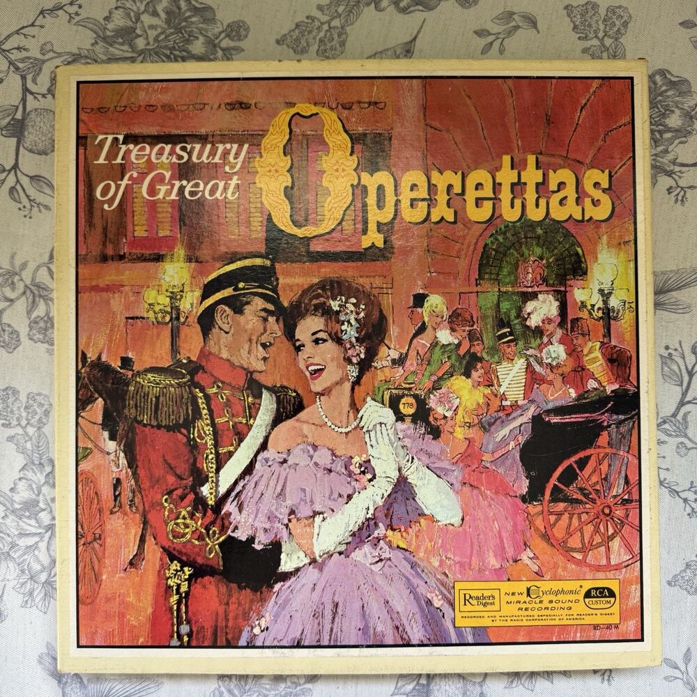 Vtg Treasury of Great Operettas vinyl records box set 9 Opera Readers Digest